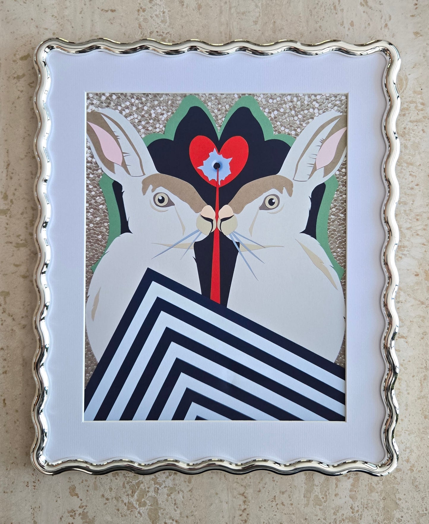 Split Symmetry Framed Print