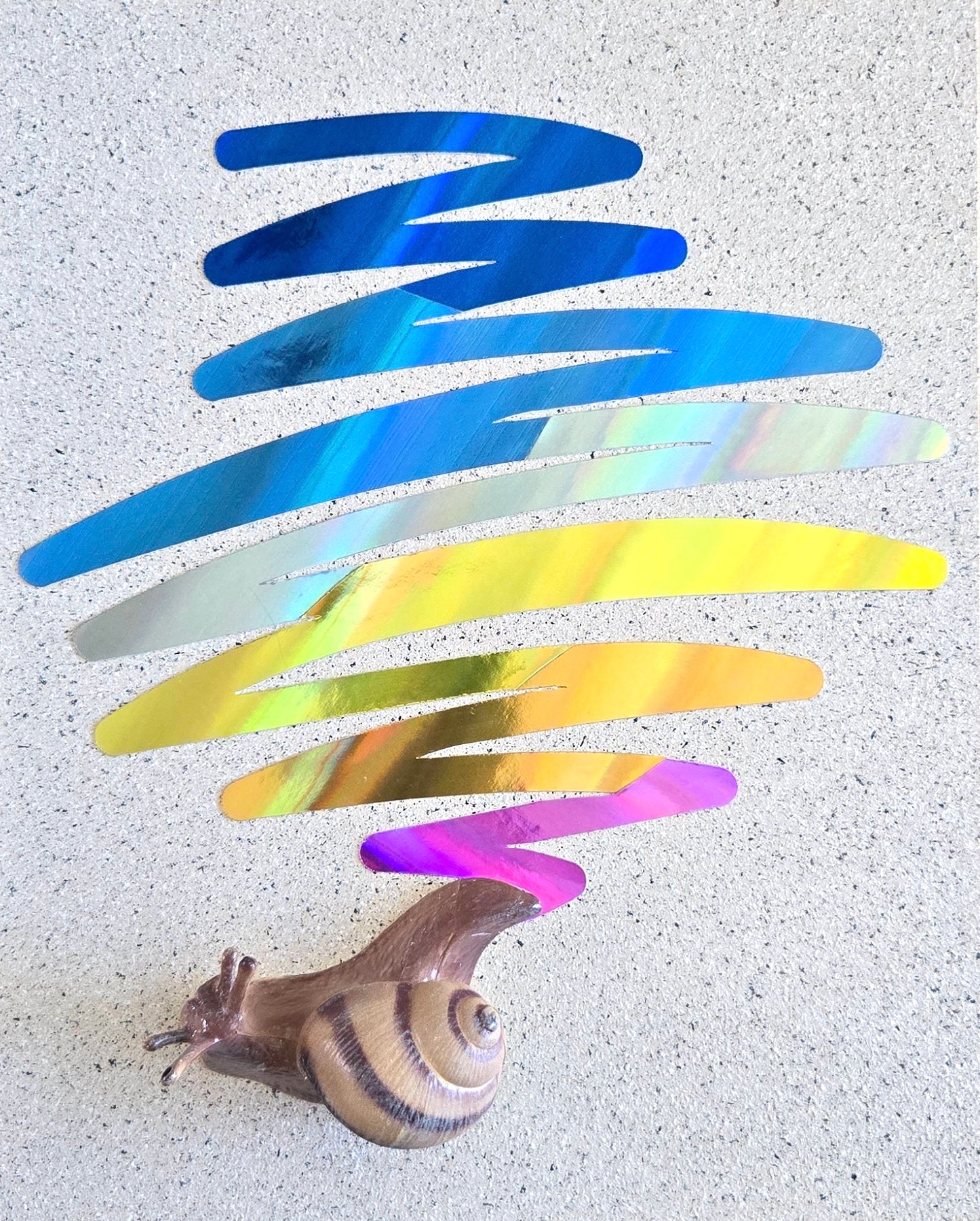 Snail Trail "Scribble" in Blue Rainbow