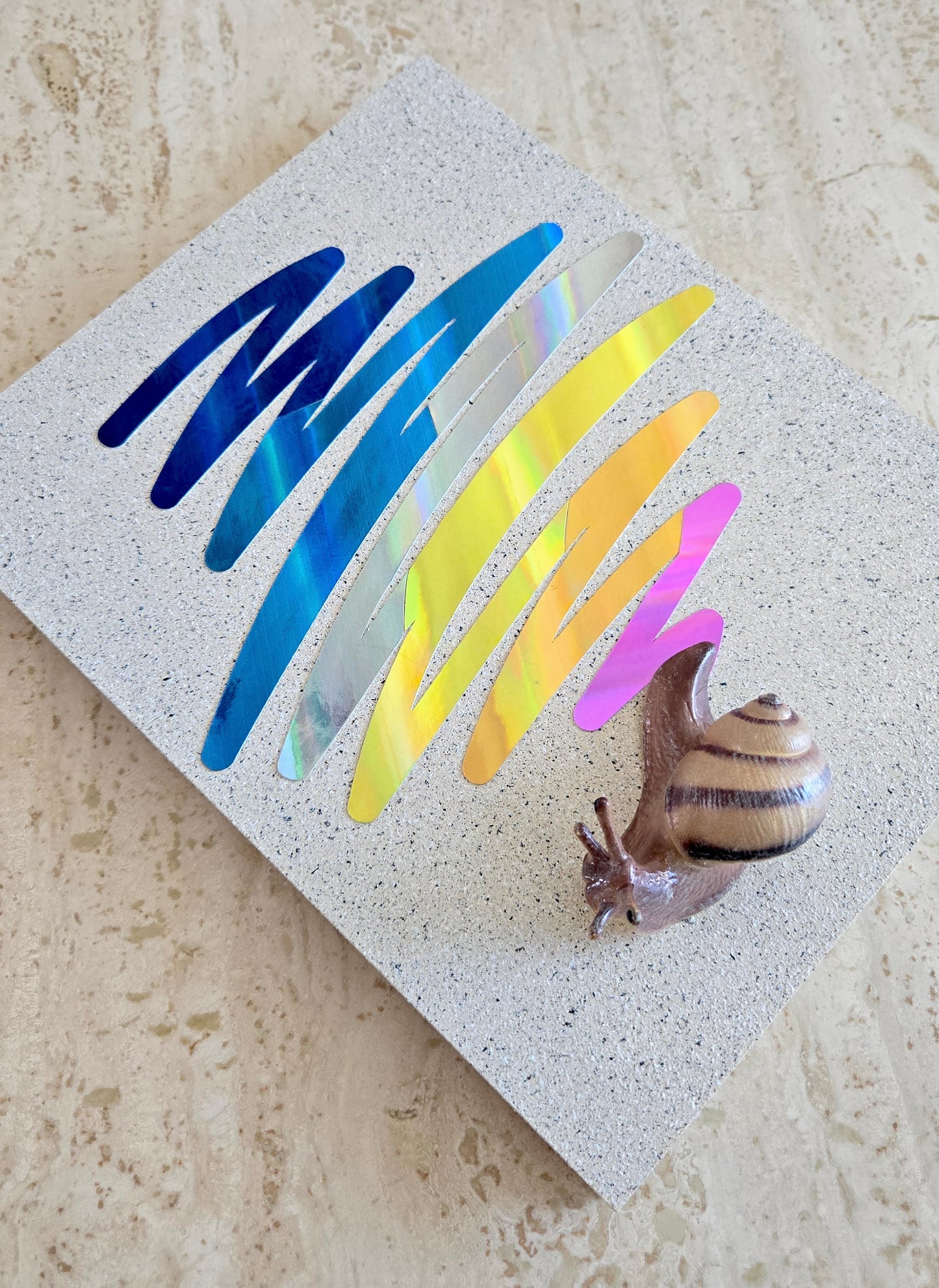 Snail Trail "Scribble" in Blue Rainbow