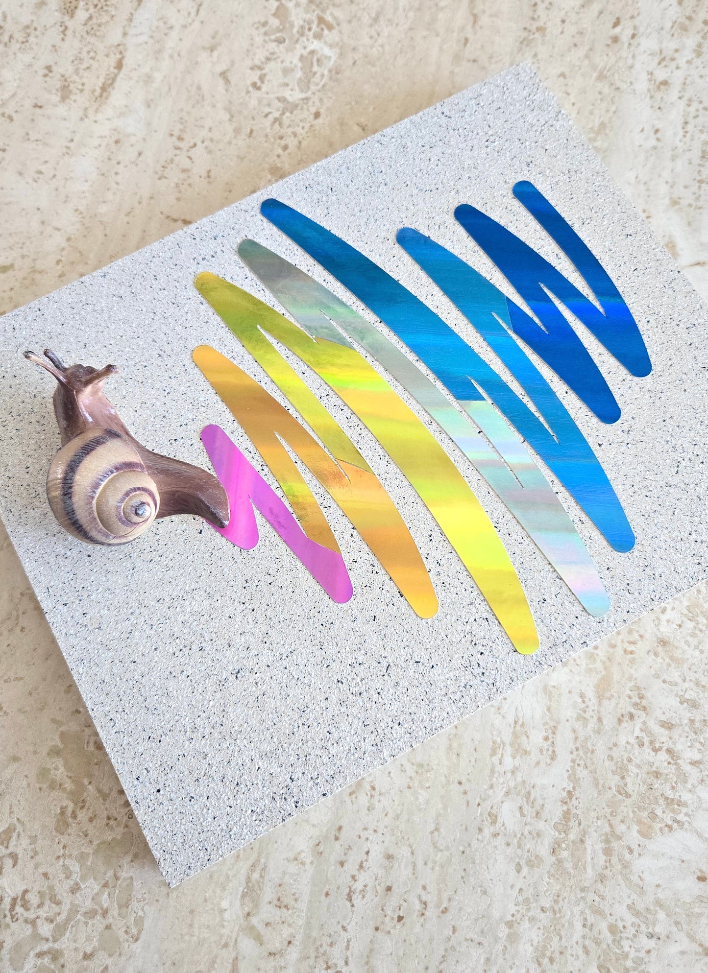 Snail Trail "Scribble" in Blue Rainbow