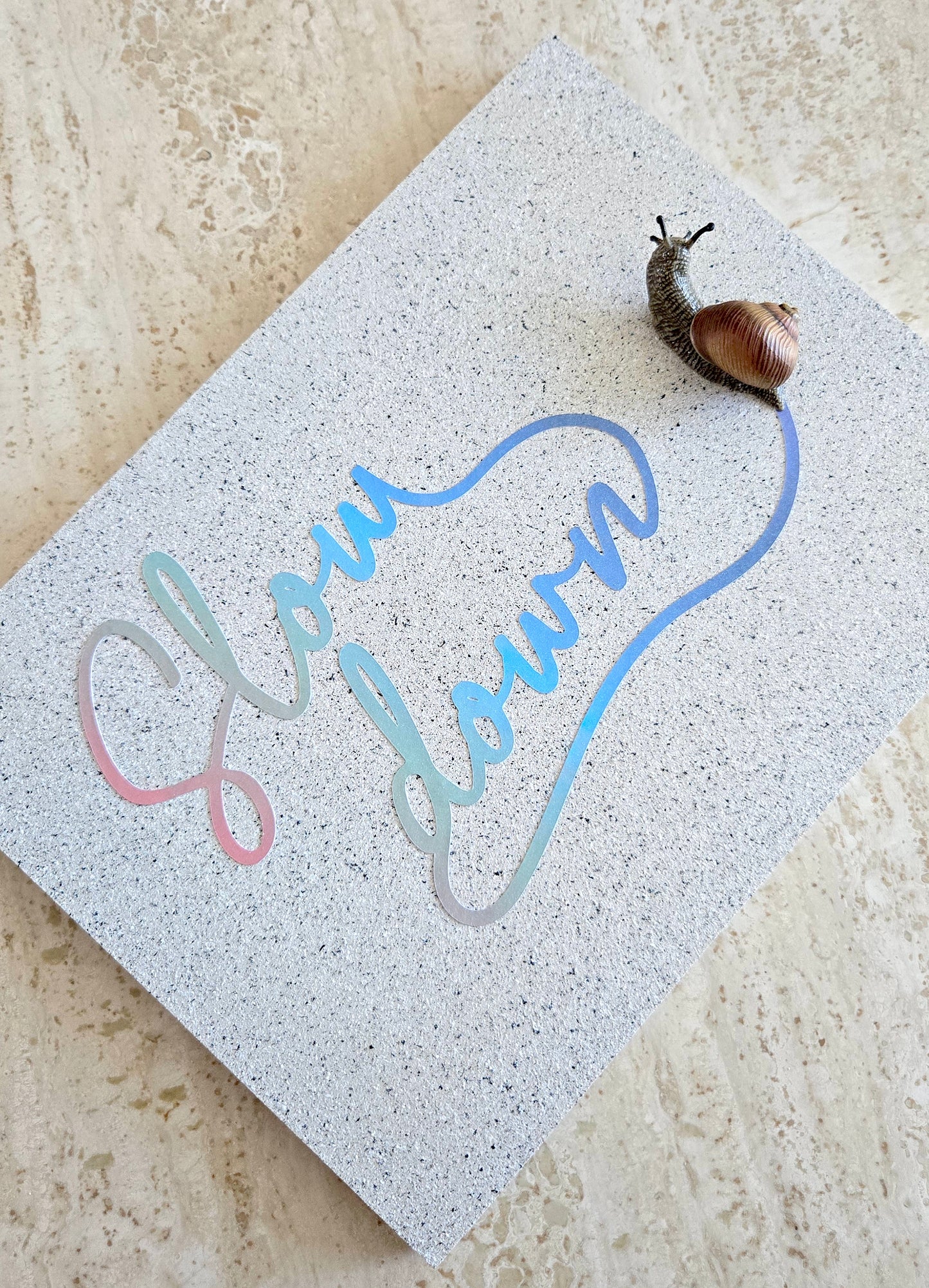 Snail Trail "Slow Down" Pastel Gradient