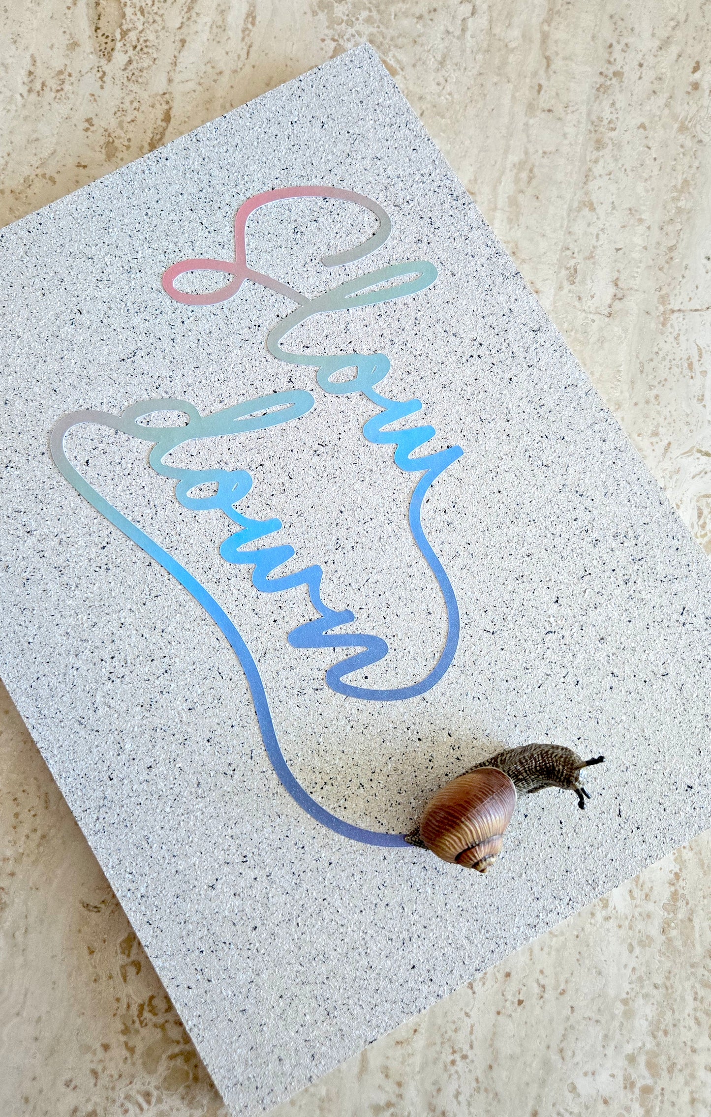 Snail Trail "Slow Down" Pastel Gradient