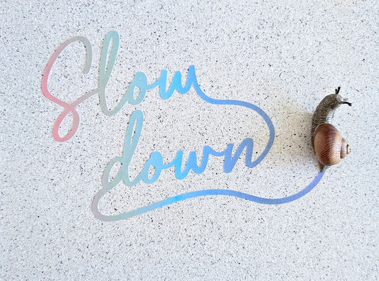 Snail Trail "Slow Down" Pastel Gradient