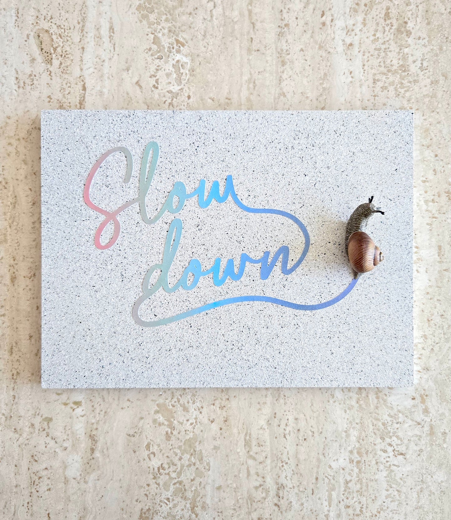 Snail Trail "Slow Down" Pastel Gradient